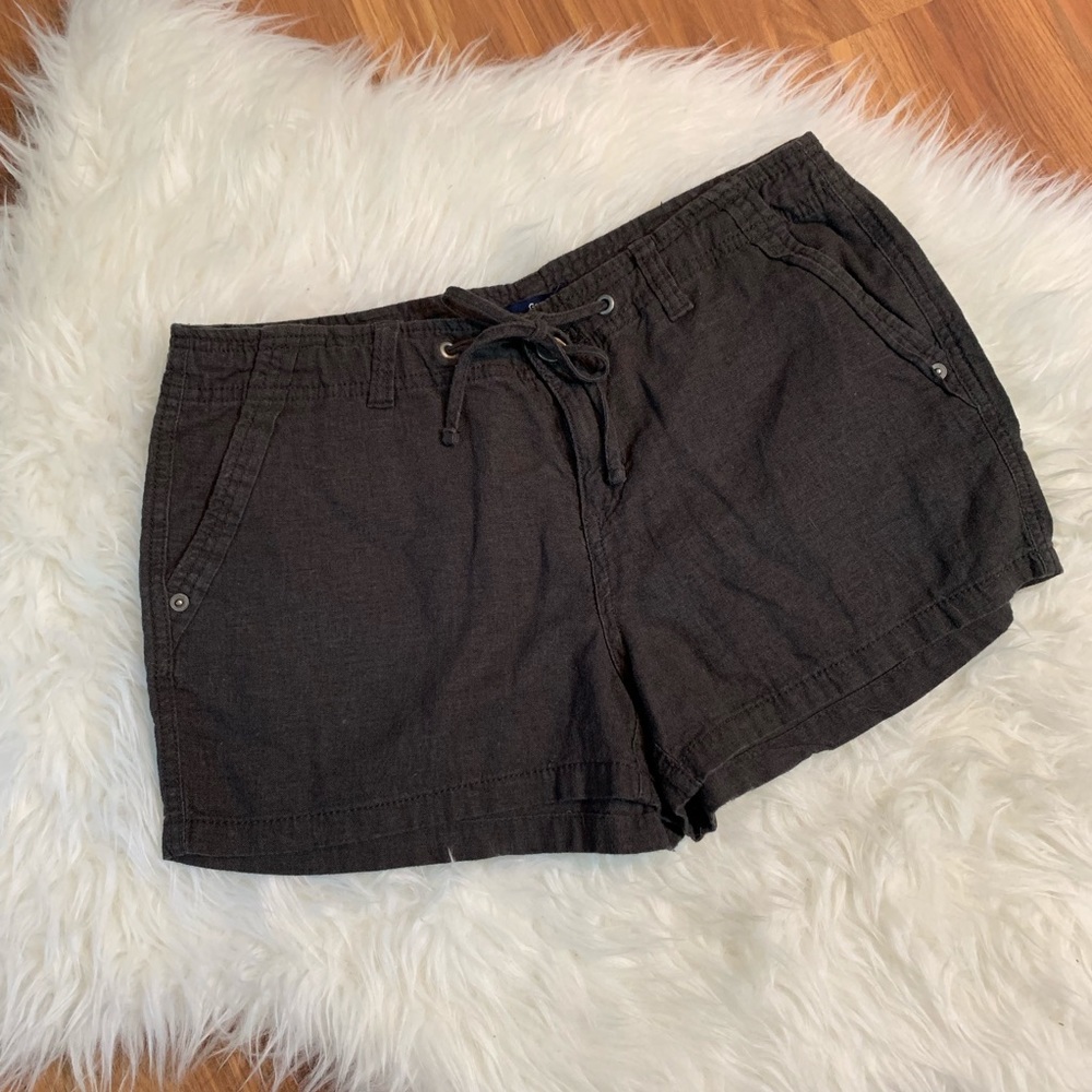 GAP Dark Brown Linen Blend Shorts